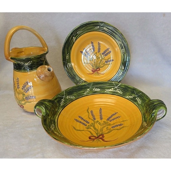 Hausenware by Mary Jane Mitchell 2001 Yellow Ceramic Serving‎ Bowl - Picture 11 of 11